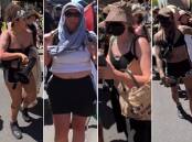Police want to speak to four people about a confrontation at Melbourne's Midsumma Pride Festival. (Victoria Police/AAP PHOTOS)